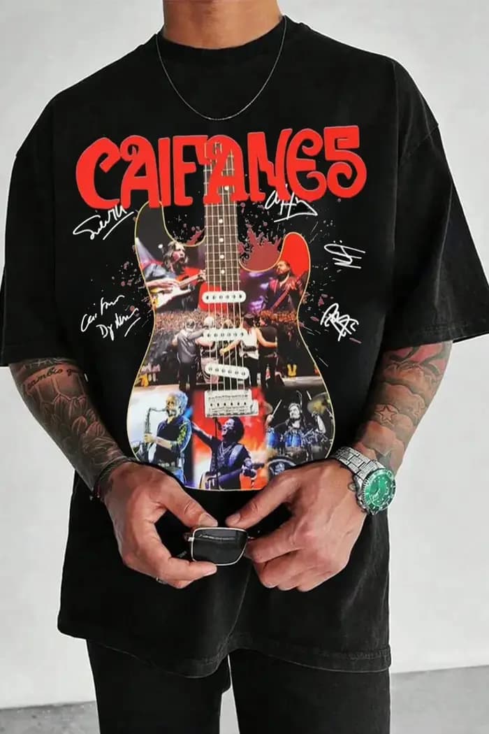 T-shirt graphique du groupe de rock latin mexicain Caifanes pour hommes et femmes