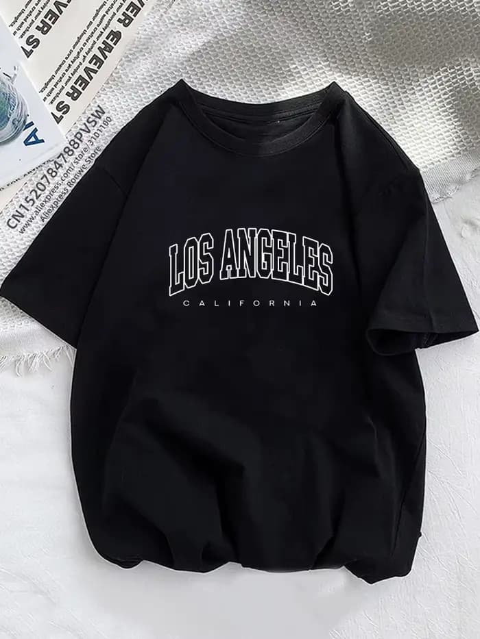 Femmes Brooklyn lettre impression t-shirt fille graphique Harajuku 2023 streetwear vêtements casual femme Y2K hauts