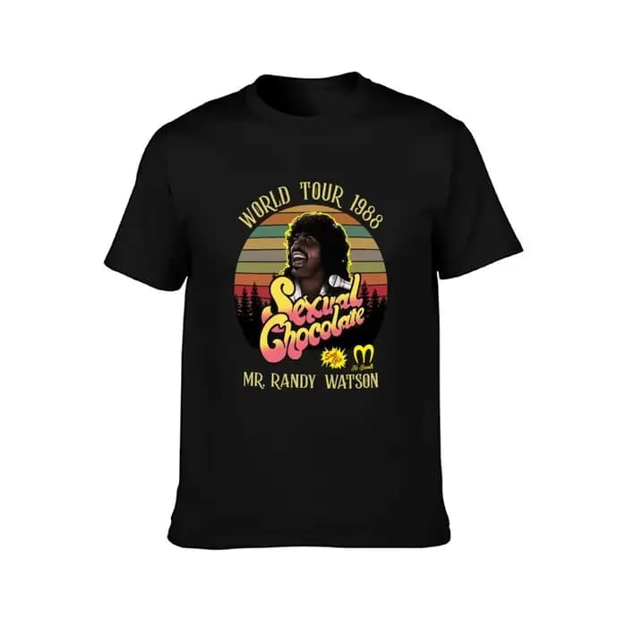 T-shirt vintage rétro Sexual Chocolate World Tour 1988 en coton pour homme et femme style streetwear décontracté respirant et durable
