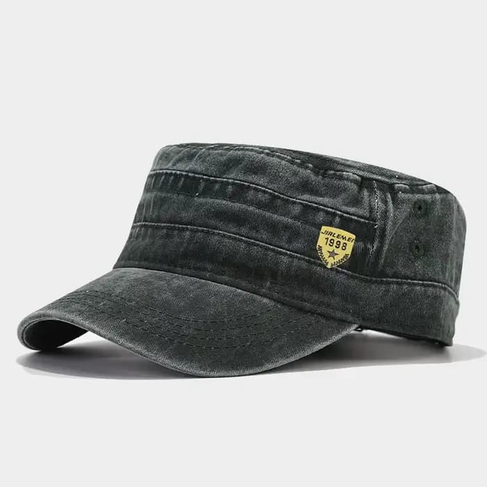 1 pièce Casquette plate rétro délavée réglable
