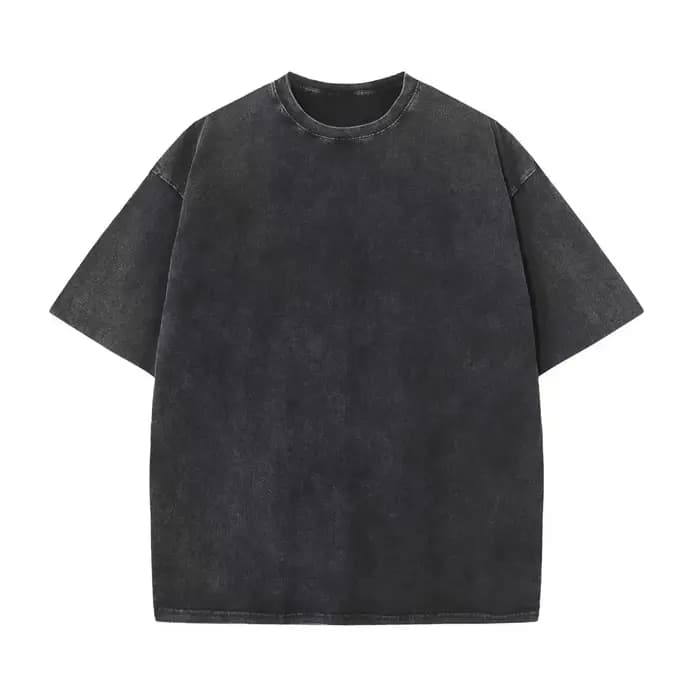 T-shirt rétro en coton 230G, manches tombantes, homme femme, vintage, manches courtes, couleur unie,