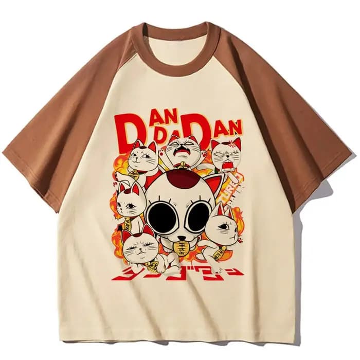 Dandadan t-shirt femme graphique anime streetwear chemise punk confortable psychédélique hip hop université pastel numérique coloré
