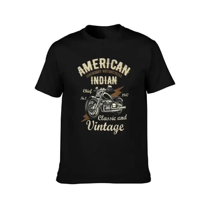 Rétro Vintage américain moto indien pour vieux Biker Club T-Shirt