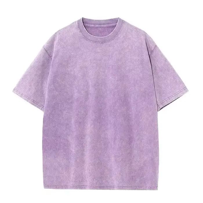 T-shirt Homme Lourd Lavé 230G Coton Nouvelle Collection Été Coupe Ample Vintage Manches Courtes Déco