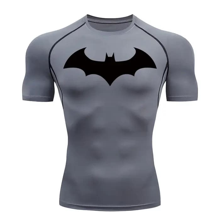T-shirts de compression à motif chauve-souris pour hommes