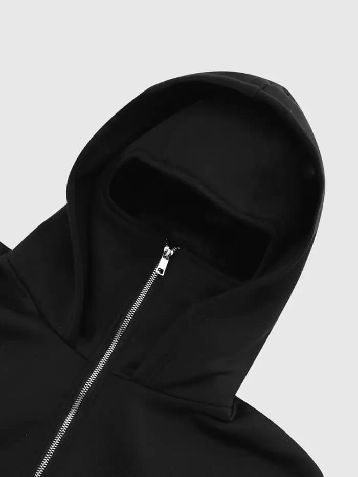 Sweat à capuche avec masque facial pour hommes