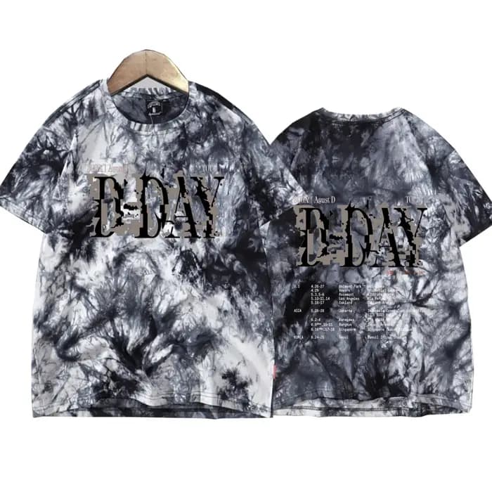 Suga Agust D Tour Tie Dye chemises unisexe col rond manches courtes musique populaire T-Shirt Fans cadeau