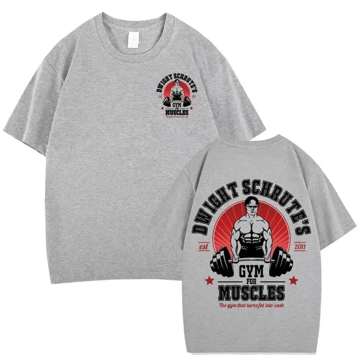 T-shirt double face Dwight Schrute Gym for Muscles