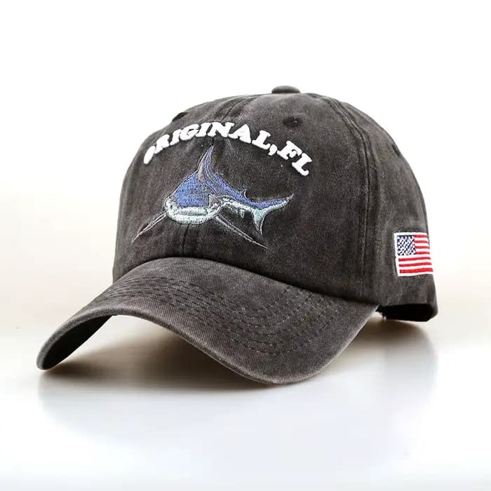 Chapeau de baseball à broder en style FL Shark
