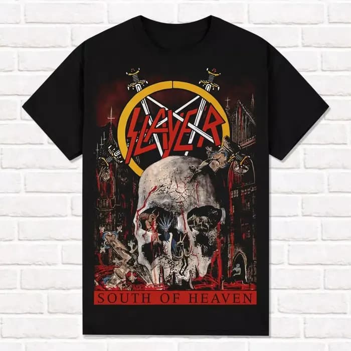 T-shirt Slayer Black 2025 South of Heaven 1988 Thrash Metal Heavy