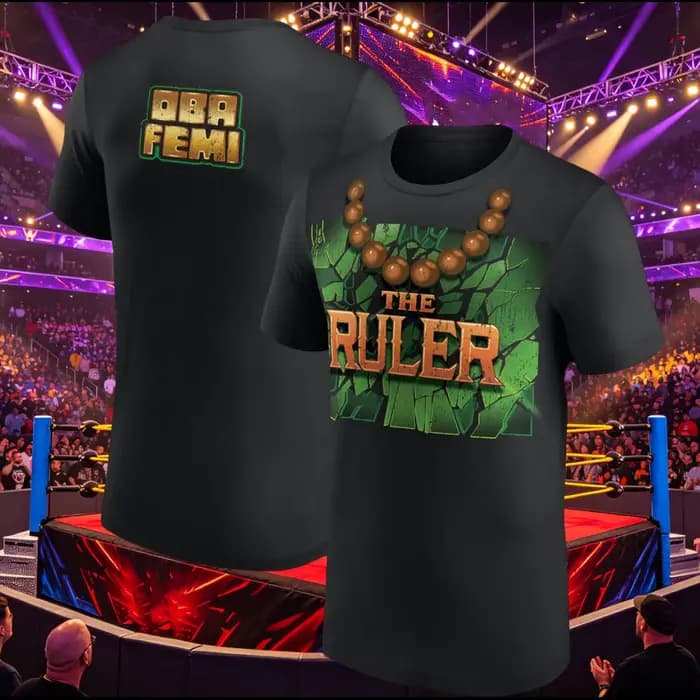T-shirt de lutte pour homme 2026 Oba Femi The Ruler, style décontracté d'été, unisexe, streetwear