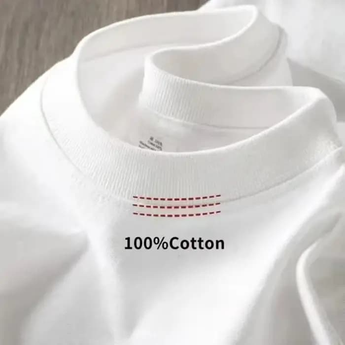 Nouveau T-shirt Écologique Confortable Blanc Pur 2026 pour Homme – Coton Lourd