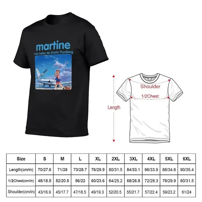 Martine se débarrasse de Greta Thunberg T-shirt graphique pour homme