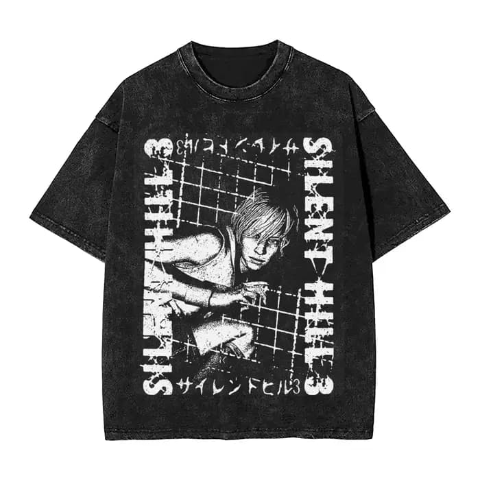 SILENT HILL 3 Run Heather t-shirt Vintage lavé hommes femmes coton T-Shirts décontractés été à manches courtes