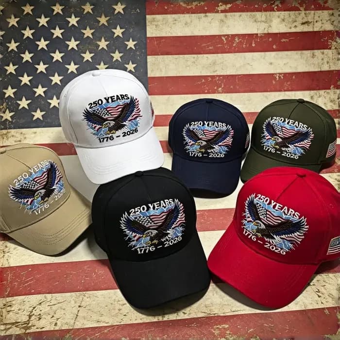 Casquette de baseball brodée Aigle chauve
