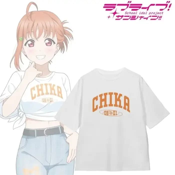 Anime Lovelive Sunshine Aqoursarti Mate même T-shirt coton été hauts pour hommes femmes à manches co