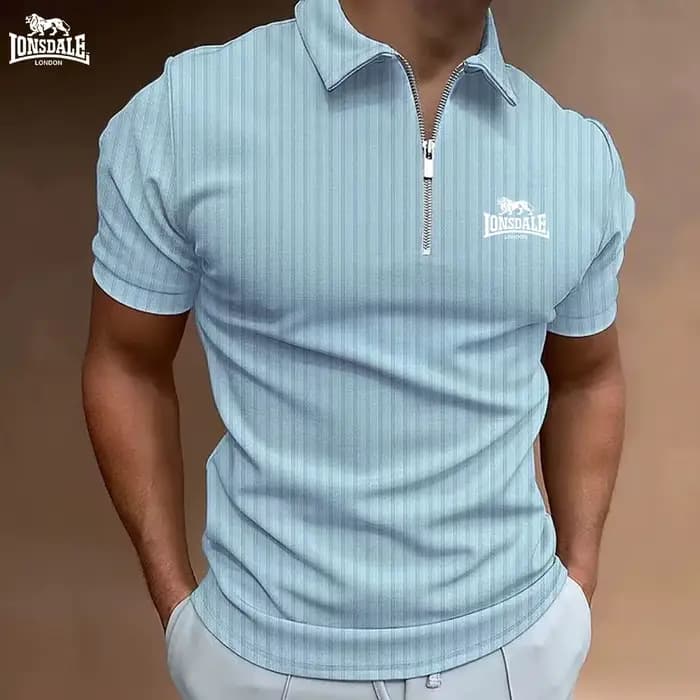 Nouveau polo à manches courtes pour hommes imprimé LONSDALE
