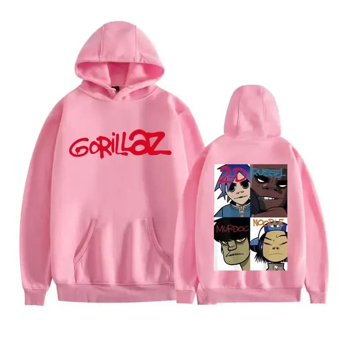Gorillaz bande visage Arts graphique à capuche hommes femmes vêtements rétro dessin animé à manches longues sweat mode