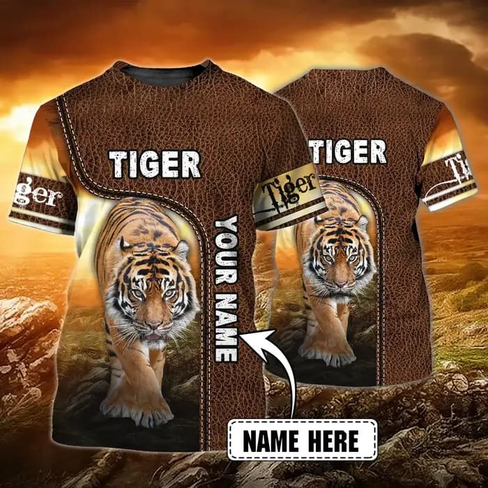PLstar Cosmos Animal tigre nom personnalisé 3D imprimé été hommes T-shirt Harajuku décontracté unisexe à manches courtes hauts DW74
