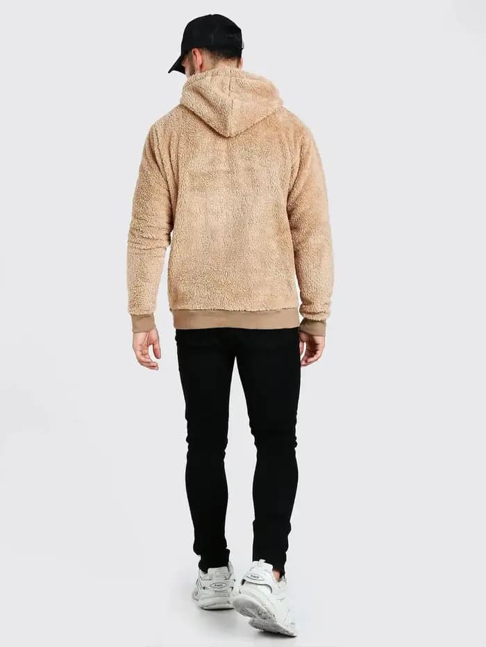 Sweats à capuche en velours double face pour hommes