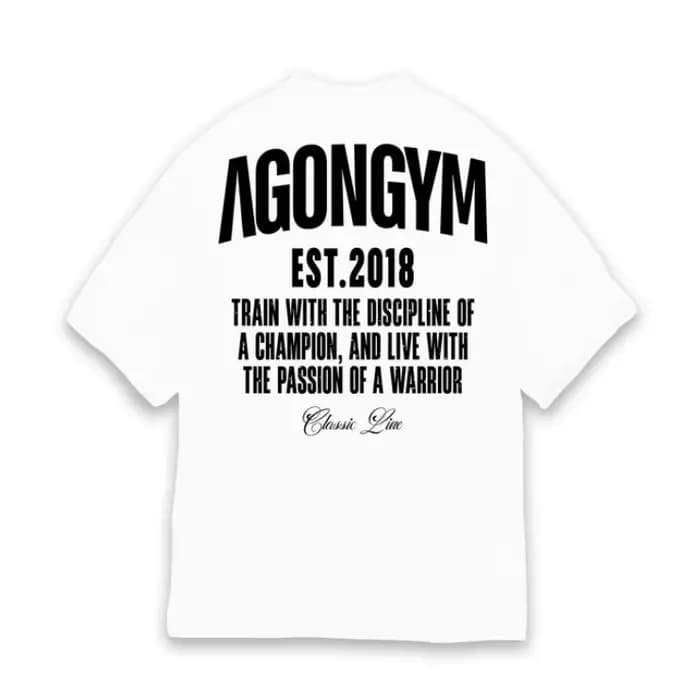 AGONGYM nouvelle tendance de la mode hommes T-shirt sport coton manches courtes chemises amples musculation Fitness