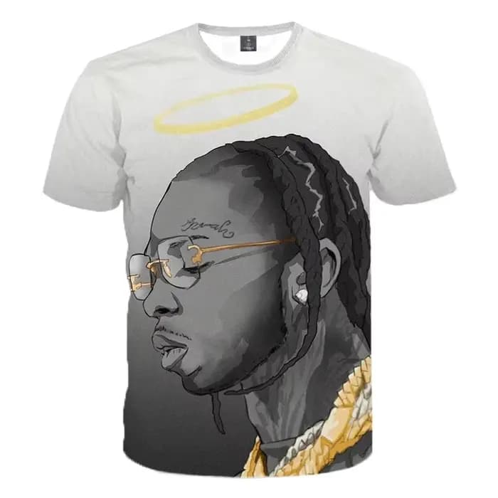 T-shirt imprimé 3D Pop Smoke