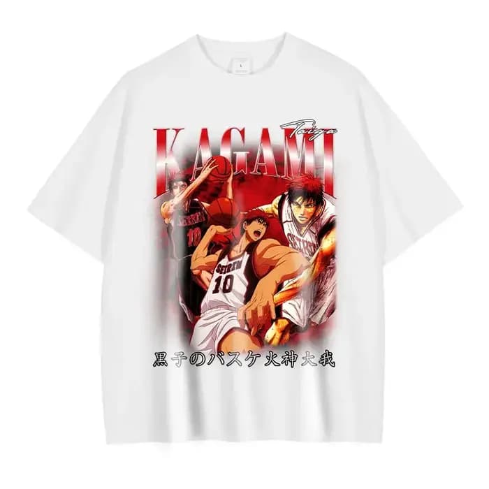 Kuroko Tetsuya-T-shirt Respzed Vintage Washed Anime pour Homme