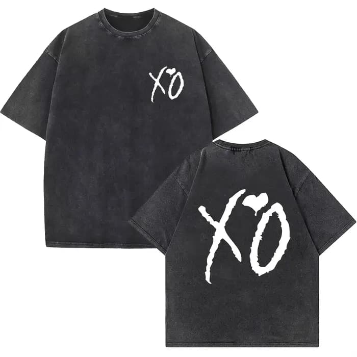 The Weeknd T-shirt lavé XO