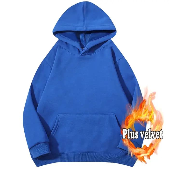 2026 hommes et femmes 600g coton argent renard polaire à capuche à manches longues sweat couleur unie Couple