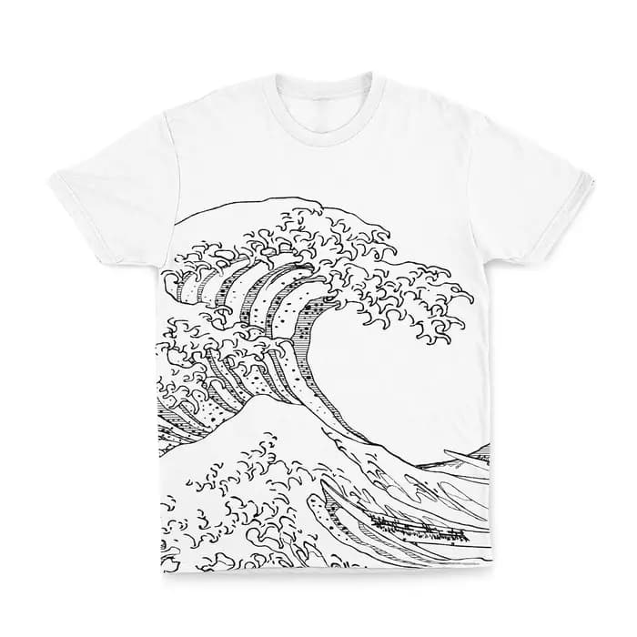 T-shirt imprimé japonais Oke Agawa Ukiyo-e pour hommes et femmes, T-shirt Hokusai, Style de rue japo