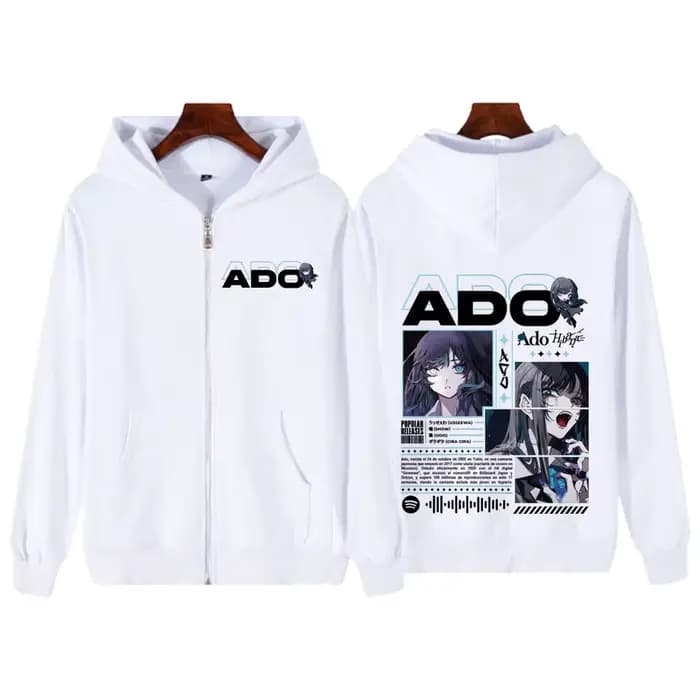 Ado World Tour offre spéciale 2025 Hibana sweat à capuche avec fermeture éclair hommes femmes mode Harajuku sweats