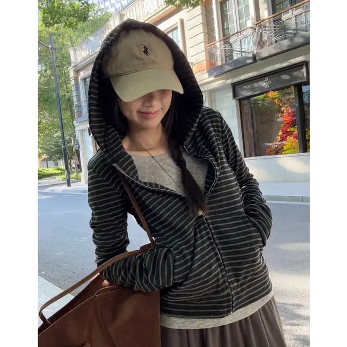 Veste à capuche décontractée pour femme