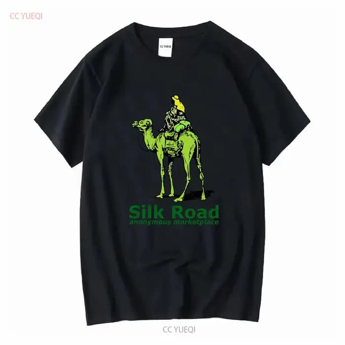 Silk Road Marketplace T Shirt Blanc vintage Lavé Unisexe Légèrement homme vêtements de créateurs Gra