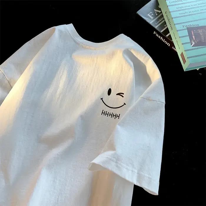 T-shirt à manches courtes Happy Face 2026 pour garçons