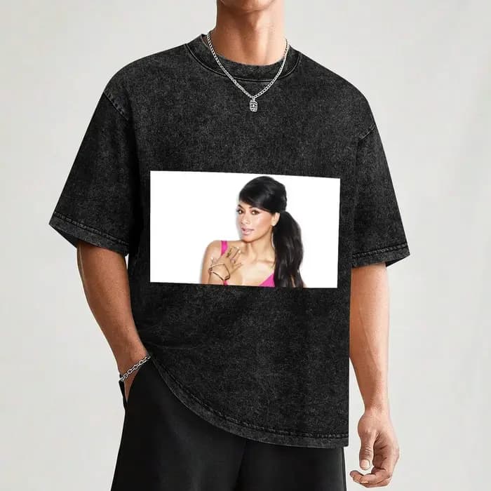 T-shirt Nicole Scherzinger T-shirt classique en coton à col rond
