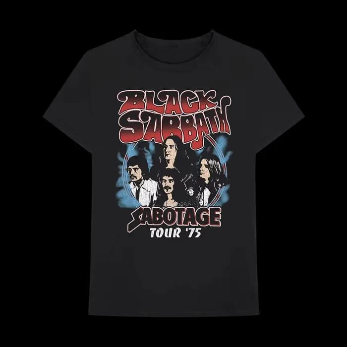 Black Sabbath Destroyer Tour 1975 Vintage Band Photo Graphic T-shirt unisexe rétro pour fans de Heavy Metal pour femmes et hommes