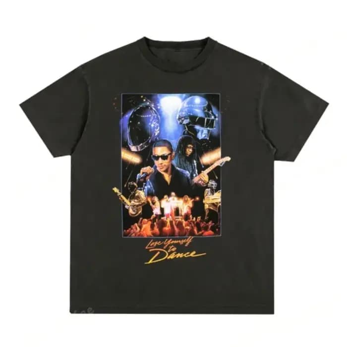 Daft Punk T-shirt d'été pour hommes coton confortable col rond