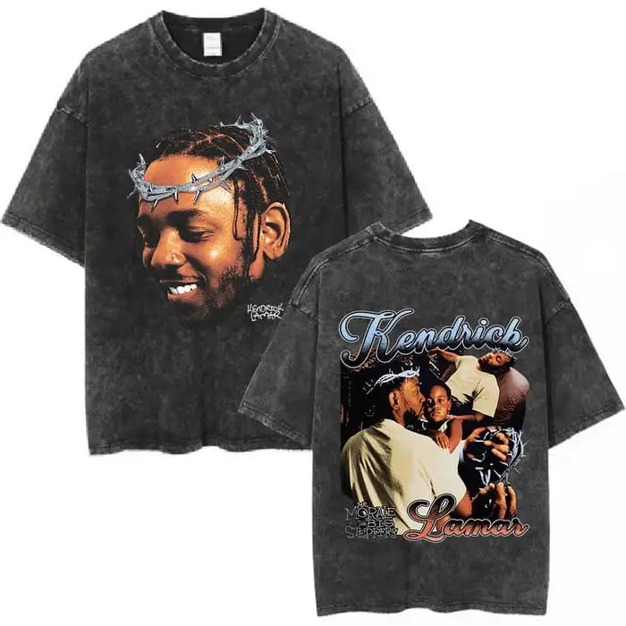 Rappeur Kendrick Lamar t-shirt Mr Morale & The Big Steppers Vintage lavé T-shirts hommes femmes vêtements mode Hip Hop