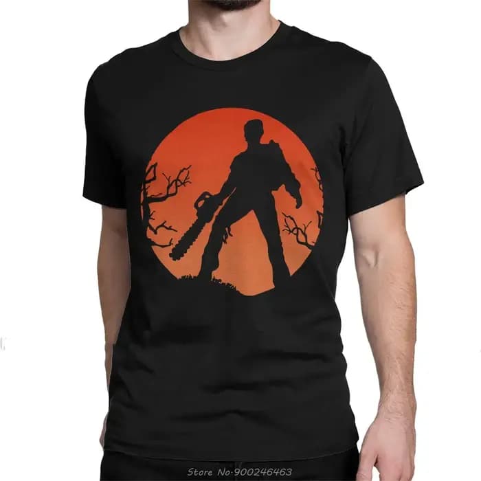 Drôle Ash Vs The Evil Dead T-Shirt pour hommes coton T-Shirt film d'horreur Bruce Campbell à manches