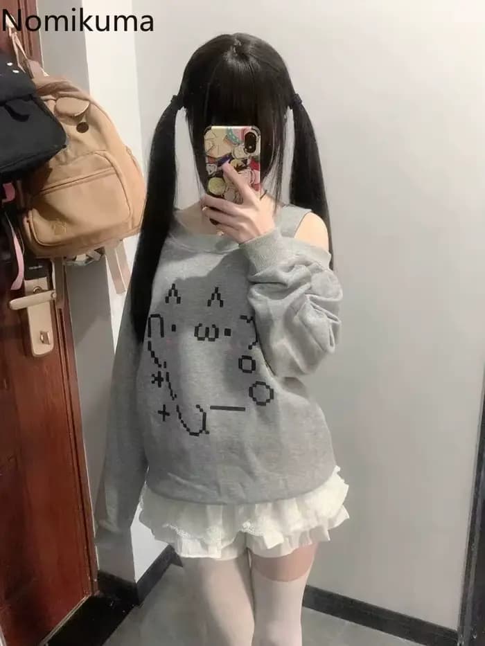 Sweat à capuche japonais pour femmes