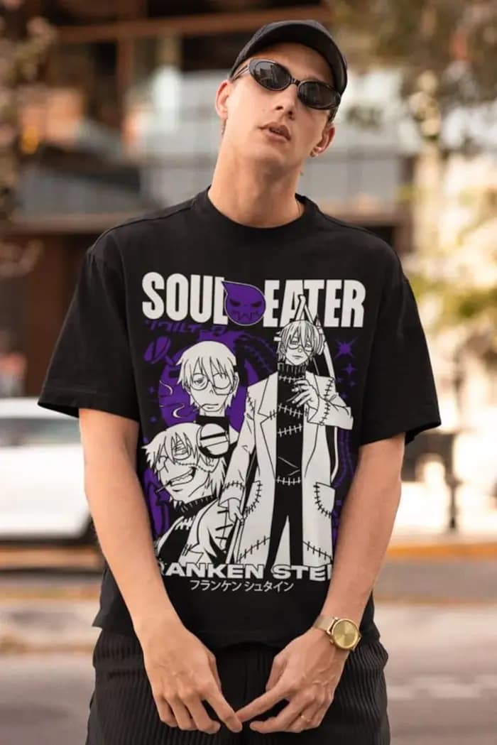 Chemise Mangeur d'Âme Maka Albarn, Vêtements de Dessin Animé, Franken stein