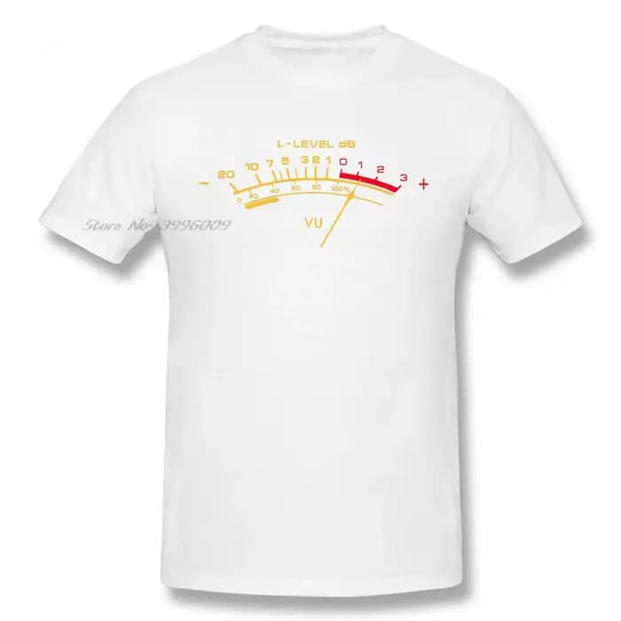 Vu mètre Vintage analogique T-shirt hommes/femmes haute qualité coton été