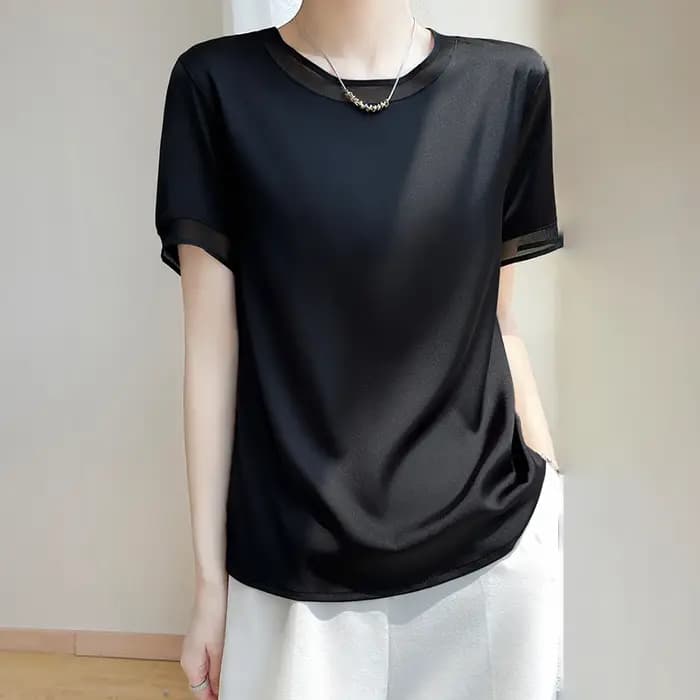 T-Shirt manches courtes col rond pour femme