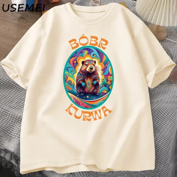 Bóbr Kurwa Gladiator t-shirts pour hommes femmes la gloire de Rome T-Shirt graphique Bober Beaver Boberek