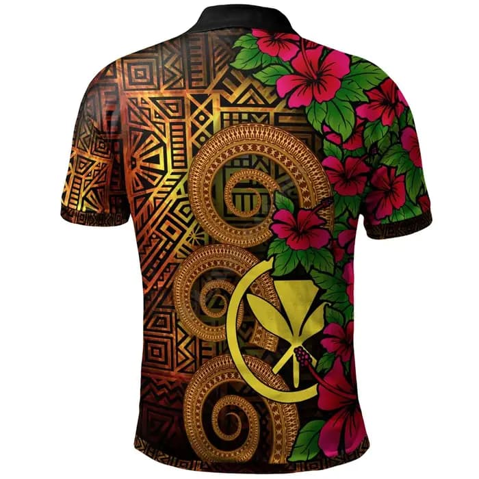 Hawaii polynésien Polo Plumeria tatouage Tribal 3D imprimé