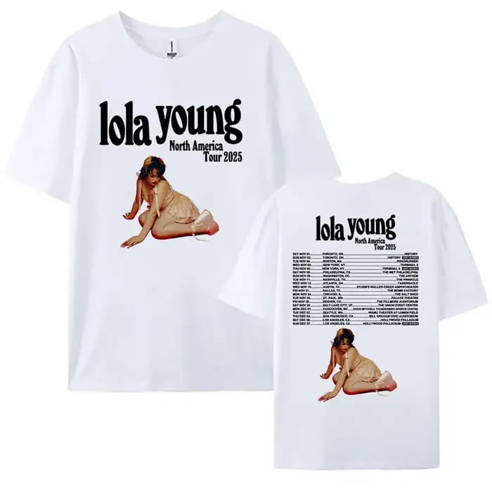 Lola jeune amérique du nord Tour 2025 T-shirt une chose impression graphique t-shirts coton été ample homme