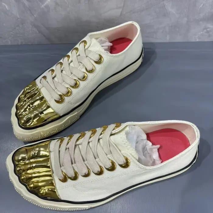 Chaussures de planche à bout doré pour hommes et femmes, chaussures de spectacle de danse de rue hau