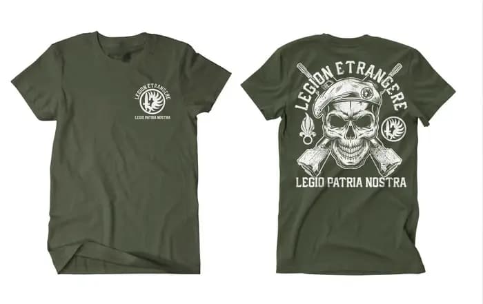 Legio Patria Nostra légion Etrangere crâne hommes T-Shirt