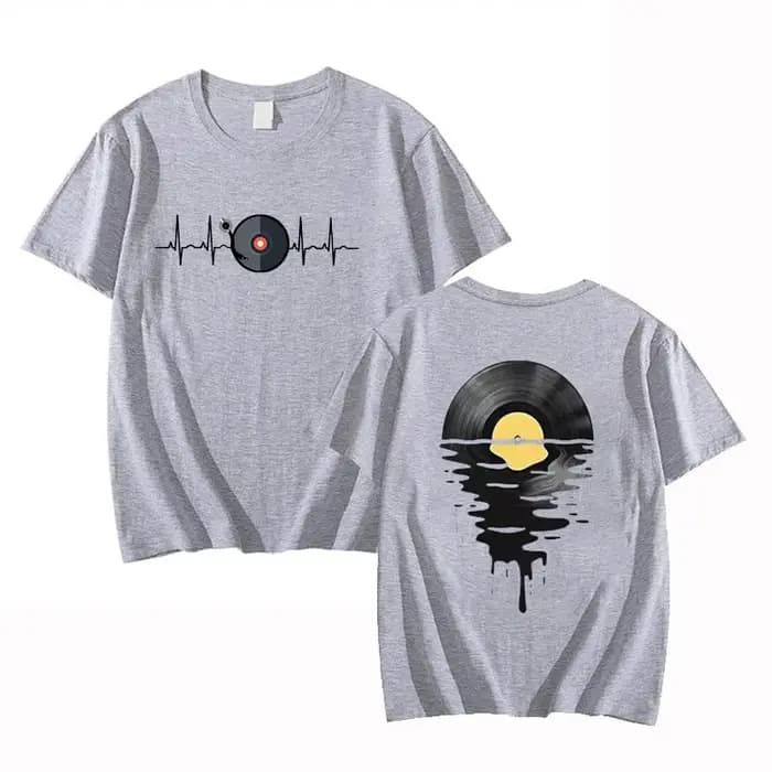 Amoureux de la musique t-shirts pour hommes femmes DJ musique cadeaux vêtements phonographe disque i