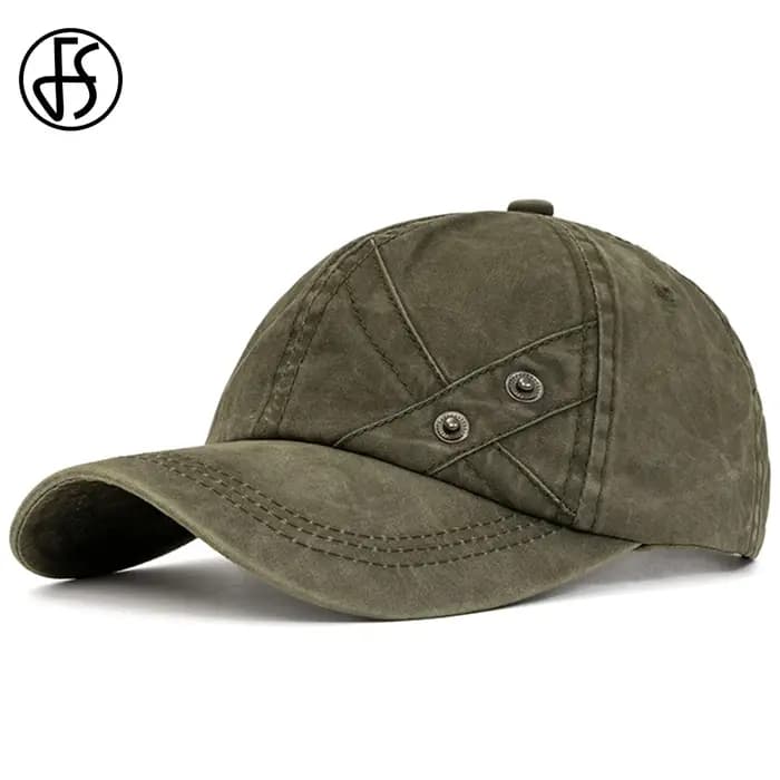 Casquettes de baseball vert armée FS pour hommes